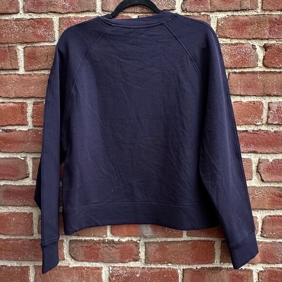 Vince $248 Women navy blue Crew Neck Sweatshirt XS NEW - Picture 4 of 14